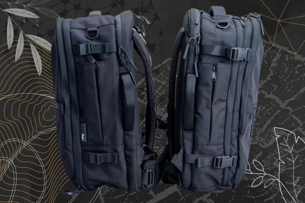 Best travel backpack detailed view of Aer Travel Pack 3 with adjustable straps and rugged design.